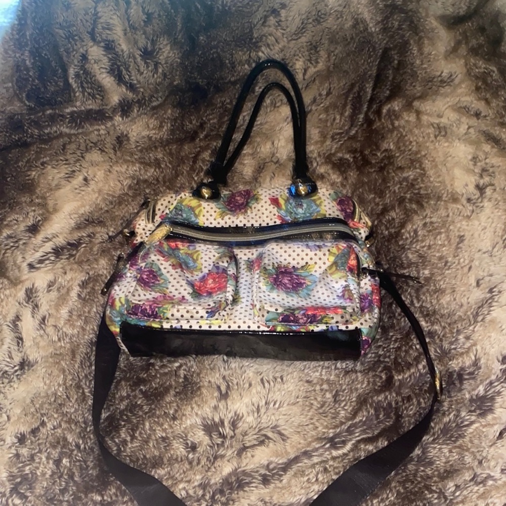 Fun, floral and polka-dot, Betsy Johnson crossbody and shoulder bag.